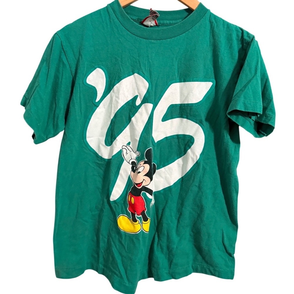 Disney Designs T-Shirt Unisex‎ vintage Green Mickey Mouse 95 Walt Disney World